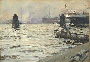 Anders Zorn The Port of Hamburg, painting
